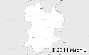 Silver Style Simple Map of Traunstein