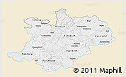 Classic Style 3D Map of Oberfranken, single color outside