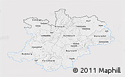 Silver Style 3D Map of Oberfranken, single color outside