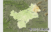Physical 3D Map of Bayreuth, darken