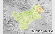 Physical 3D Map of Bayreuth, desaturated