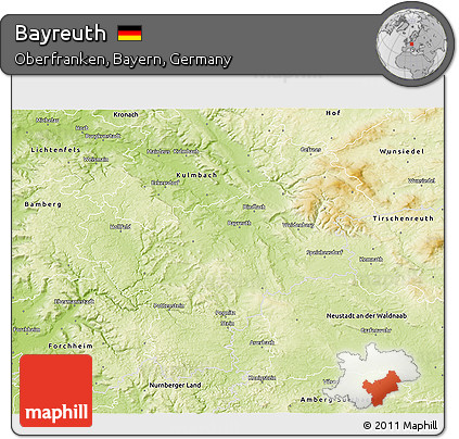 Physical 3D Map of Bayreuth