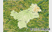 Physical 3D Map of Bayreuth, satellite outside
