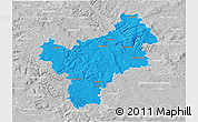 Political 3D Map of Bayreuth, lighten, desaturated