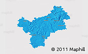 Political 3D Map of Bayreuth, single color outside