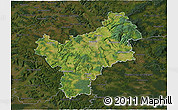Satellite 3D Map of Bayreuth, darken
