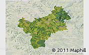 Satellite 3D Map of Bayreuth, lighten