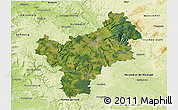 Satellite 3D Map of Bayreuth, physical outside