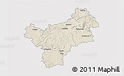 Shaded Relief 3D Map of Bayreuth, cropped outside