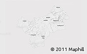 Silver Style 3D Map of Bayreuth, single color outside