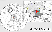 Blank Location Map of Bayreuth, highlighted country, highlighted grandparent region