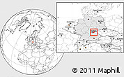 Blank Location Map of Bayreuth, highlighted country, highlighted parent region, within the entire country