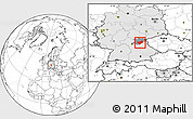 Blank Location Map of Bayreuth, highlighted country, highlighted parent region