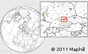 Blank Location Map of Bayreuth, highlighted grandparent region