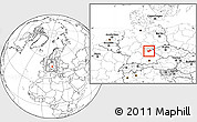 Blank Location Map of Bayreuth, highlighted parent region, within the entire country