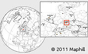 Blank Location Map of Bayreuth, highlighted parent region, highlighted grandparent region, within the entire country