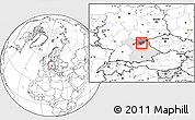 Blank Location Map of Bayreuth, highlighted parent region, highlighted grandparent region