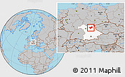 Gray Location Map of Bayreuth, highlighted grandparent region