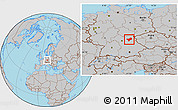 Gray Location Map of Bayreuth