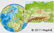 Physical Location Map of Bayreuth