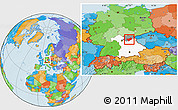 Political Location Map of Bayreuth, highlighted parent region, highlighted grandparent region