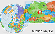 Political Location Map of Bayreuth, highlighted parent region