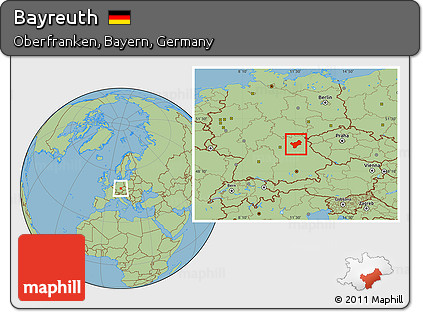 Savanna Style Location Map of Bayreuth
