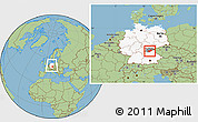 Savanna Style Location Map of Bayreuth, highlighted country, highlighted parent region, within the entire country