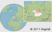 Savanna Style Location Map of Bayreuth, highlighted grandparent region