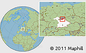 Savanna Style Location Map of Bayreuth, highlighted parent region, highlighted grandparent region