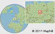 Savanna Style Location Map of Bayreuth, highlighted parent region