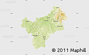Physical Map of Bayreuth, single color outside
