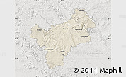 Shaded Relief Map of Bayreuth, lighten, semi-desaturated