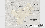 Shaded Relief Map of Bayreuth, semi-desaturated