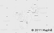 Silver Style Map of Bayreuth, single color outside