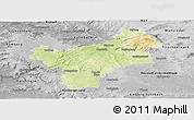 Physical Panoramic Map of Bayreuth, desaturated