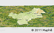 Physical Panoramic Map of Bayreuth, satellite outside