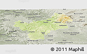 Physical Panoramic Map of Bayreuth, semi-desaturated