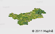 Satellite Panoramic Map of Bayreuth, cropped outside