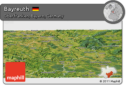 Satellite Panoramic Map of Bayreuth