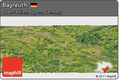 Satellite Panoramic Map of Bayreuth