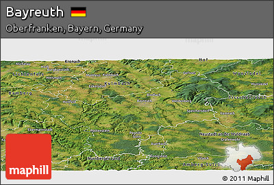 Satellite Panoramic Map of Bayreuth