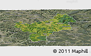 Satellite Panoramic Map of Bayreuth, semi-desaturated