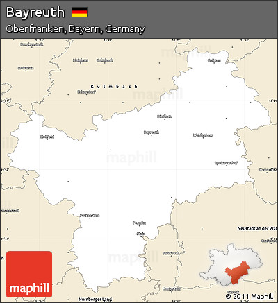 Classic Style Simple Map of Bayreuth