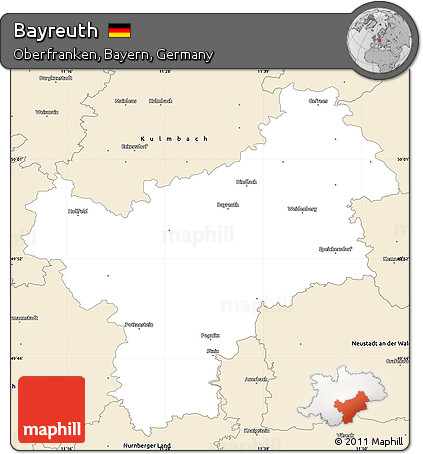 Classic Style Simple Map of Bayreuth