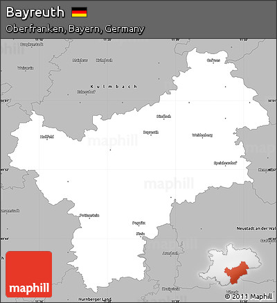 Gray Simple Map of Bayreuth