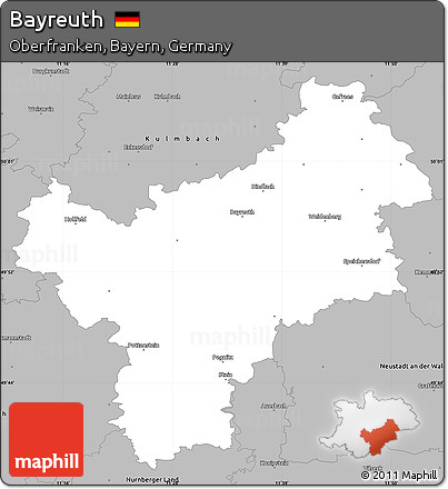 Gray Simple Map of Bayreuth