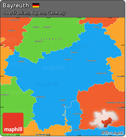 Political Simple Map of Bayreuth