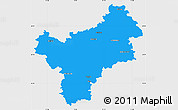 Political Simple Map of Bayreuth, single color outside