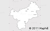 Silver Style Simple Map of Bayreuth, cropped outside